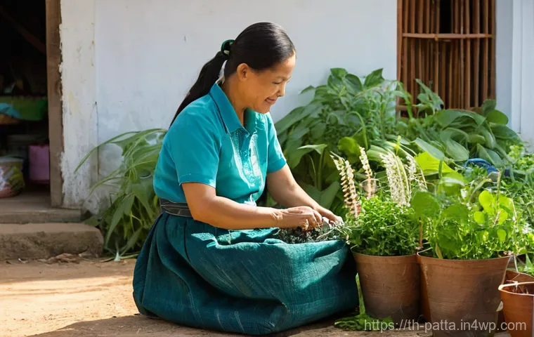 기후 변화에 대응하는 혁신적인 시민 모델 - **Prompt:** "A vibrant, optimistic scene in a bustling, clean open-air market in Thailand. A diverse...