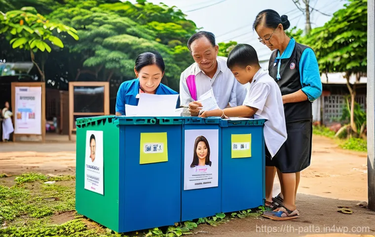 기후 위기 해결을 위한 시민의 정치적 참여 - **Prompt:** A vibrant and hopeful scene depicting diverse Thai citizens, including young adults, mid...