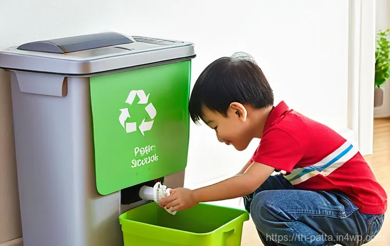 기후 위기와 개인의 윤리적 책임 - **Sustainable Thai Home Life:** A cheerful, brightly lit indoor scene in a modern Thai home, showcas...