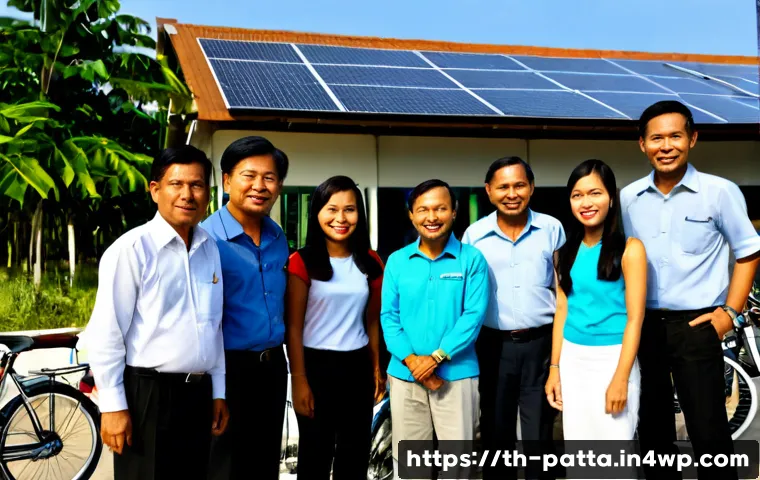 Home 17 기후 변화 대응을 위한 시민과 정부의 파트너십 - Photorealistic community climate partnership in Thailand, a diverse group of Thai residents and loca...